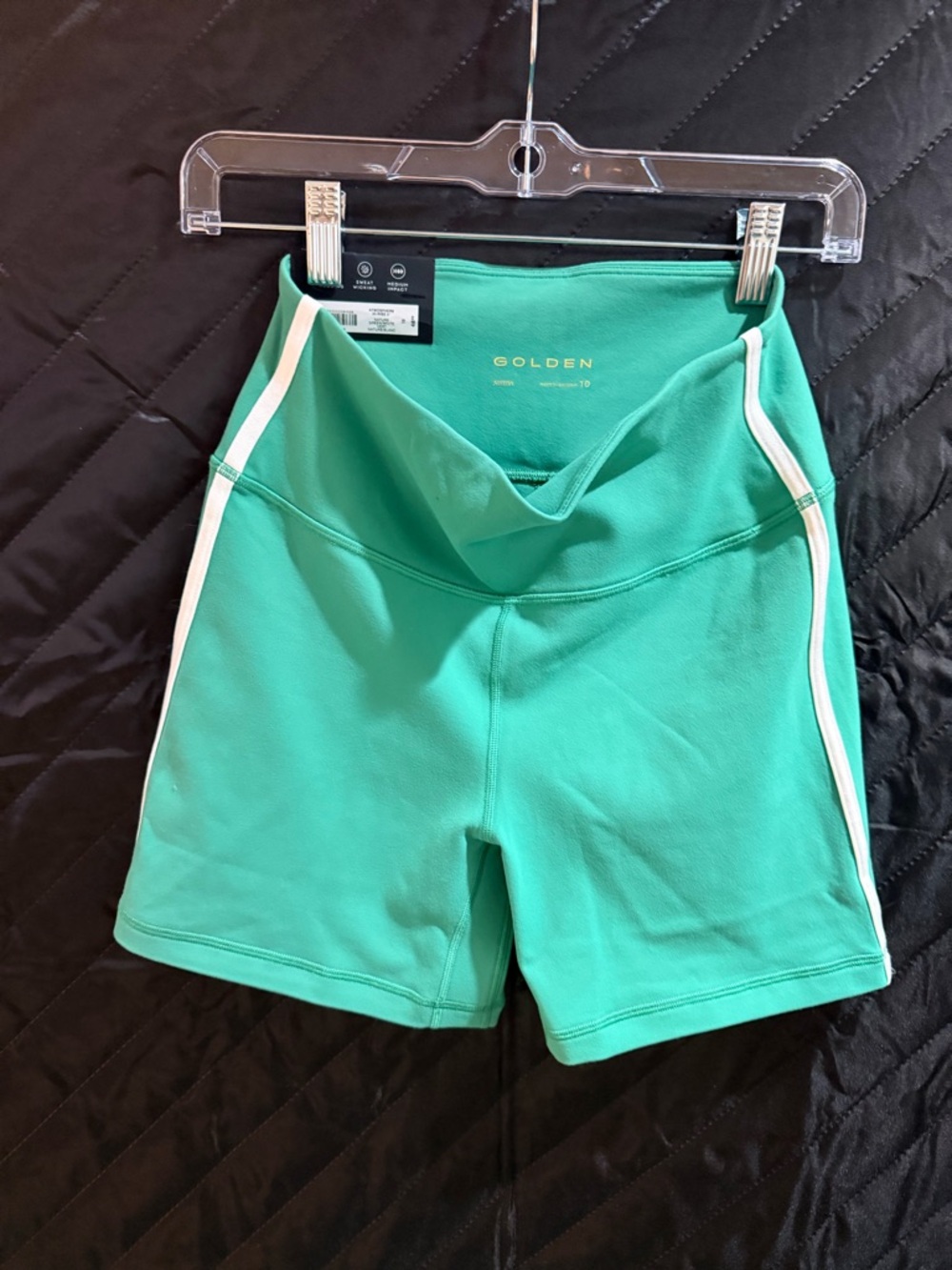 Aritzia Golden Atmosphere Nature Green Hi-Rise 5” Shorts